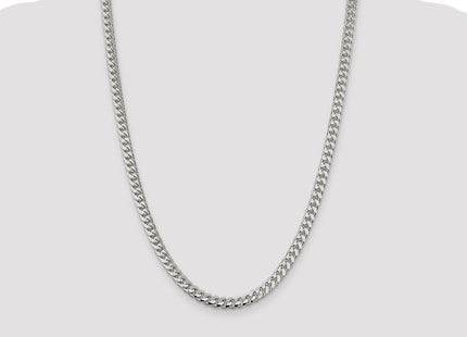 Sterling Silver Domed w/ Side D/C Curb Chain (Style QRC180-24)
