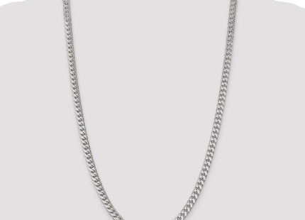 Sterling Silver Domed w/ Side D/C Curb Chain (Style QRC180-26)