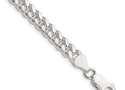 Sterling Silver Domed w/ Side D/C Curb Chain (Style QRC180-8)