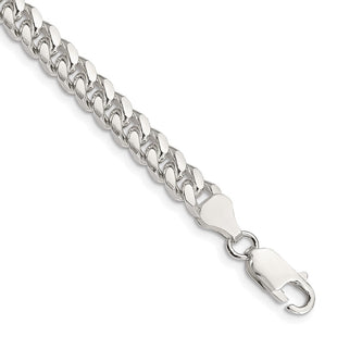 Sterling Silver Domed w/ Side D/C Curb Chain (Style QRC180-8)