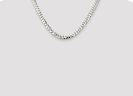 Sterling Silver Domed w/ Side D/C Curb Chain (Style QRC200-18)