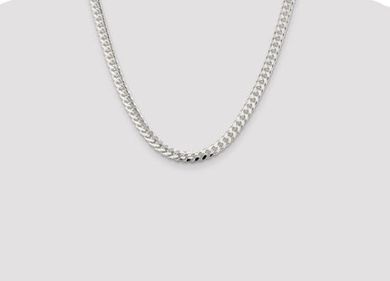 Sterling Silver Domed w/ Side D/C Curb Chain (Style QRC200-20)