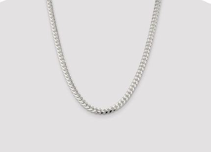 Sterling Silver Domed w/ Side D/C Curb Chain (Style QRC200-22)