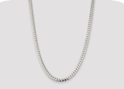 Sterling Silver Domed w/ Side D/C Curb Chain (Style QRC200-24)