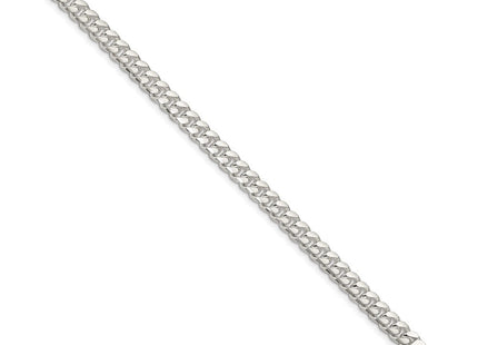 Sterling Silver Domed w/ Side D/C Curb Bracelet