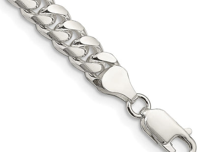 Sterling Silver Domed w/ Side D/C Curb Bracelet