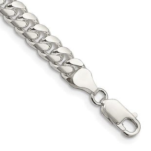 Sterling Silver Domed w/ Side D/C Curb Chain (Style QRC200-8)