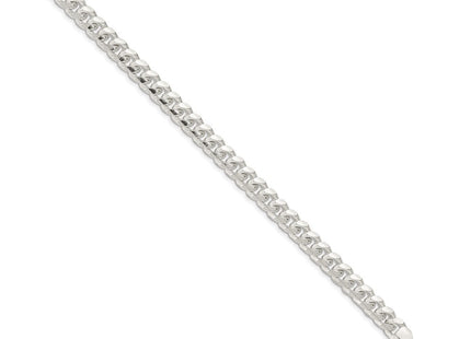 Sterling Silver Domed w/ Side D/C Curb Chain (Style QRC220-8)
