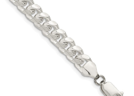 Sterling Silver Domed w/ Side D/C Curb Chain (Style QRC220-8)