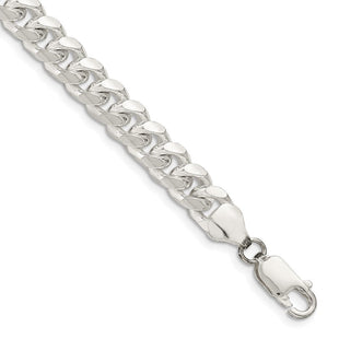 Sterling Silver Domed w/ Side D/C Curb Chain (Style QRC220-8)