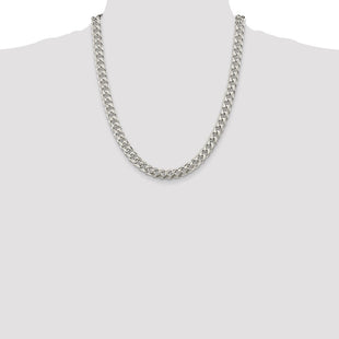 Sterling Silver Domed w/ Side D/C Curb Chain (Style QRC240-22)