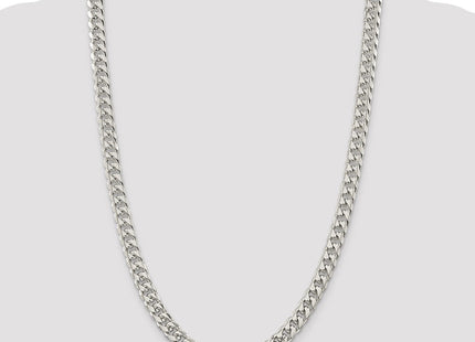 Sterling Silver Domed w/ Side D/C Curb Chain (Style QRC240-26)