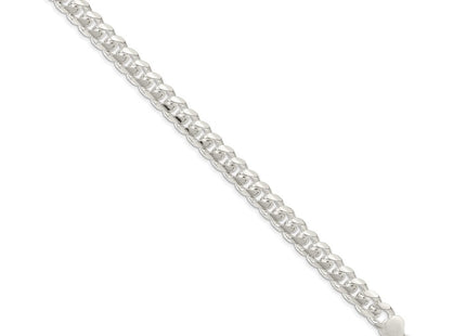 Sterling Silver Domed w/ Side D/C Curb Chain (Style QRC240-8)