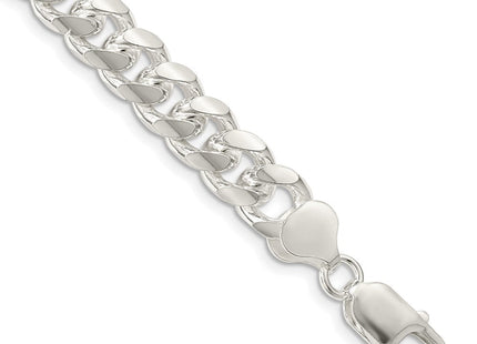 Sterling Silver Domed w/ Side D/C Curb Chain (Style QRC240-8)