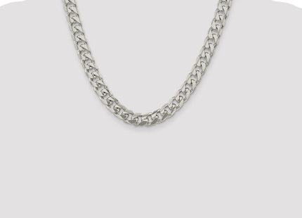 Sterling Silver Domed w/ Side D/C Curb Chain (Style QRC300-20)