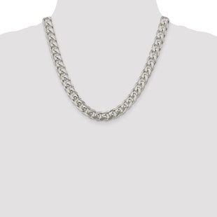 Sterling Silver Domed w/ Side D/C Curb Chain (Style QRC300-20)