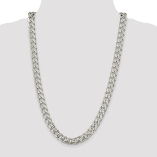 Sterling Silver Domed w/ Side D/C Curb Chain (Style QRC300-26)