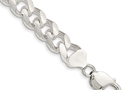 Sterling Silver Domed w/ Side D/C Curb Chain (Style QRC300-8)