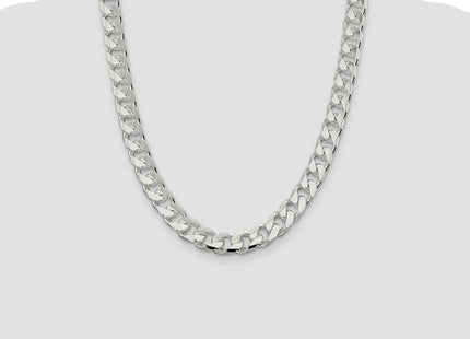 Sterling Silver Domed w/ Side D/C Curb Chain (Style QRC350-22)