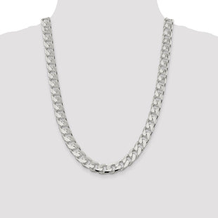 Sterling Silver Domed w/ Side D/C Curb Chain (Style QRC350-24)