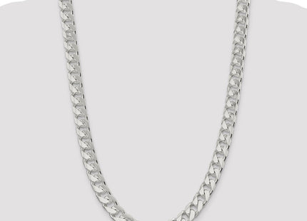 Sterling Silver Domed w/ Side D/C Curb Chain (Style QRC350-26)