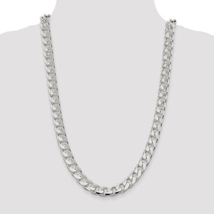 Sterling Silver Domed w/ Side D/C Curb Chain (Style QRC350-26)