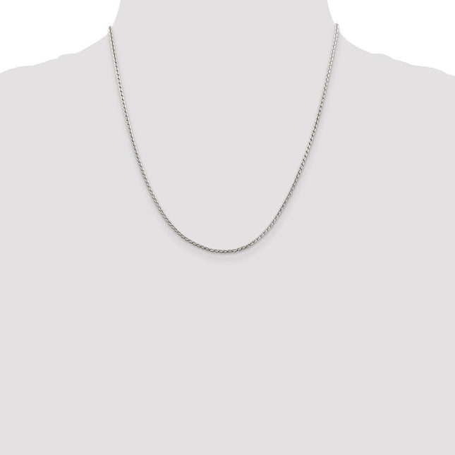 Sterling Silver Round Franco Chain, 16 x 1.75mm