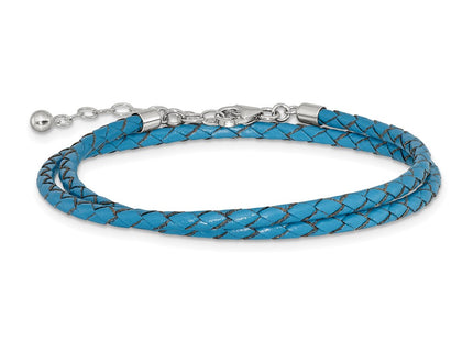 Sterling Silver Bracelets Style QRS4049BLUE - Classique Jewelry Inc.