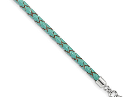 Sterling Silver Bracelets Style QRS4049TEAL - Classique Jewelry Inc.