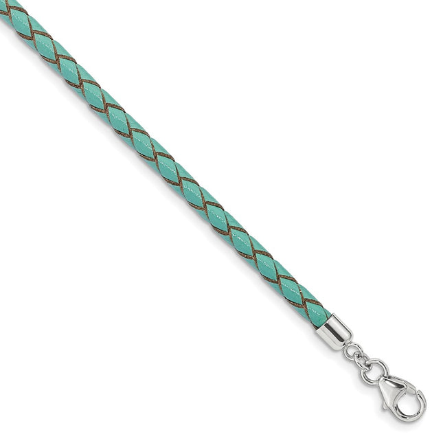 Sterling Silver Bracelets Style QRS4049TEAL - Classique Jewelry Inc.