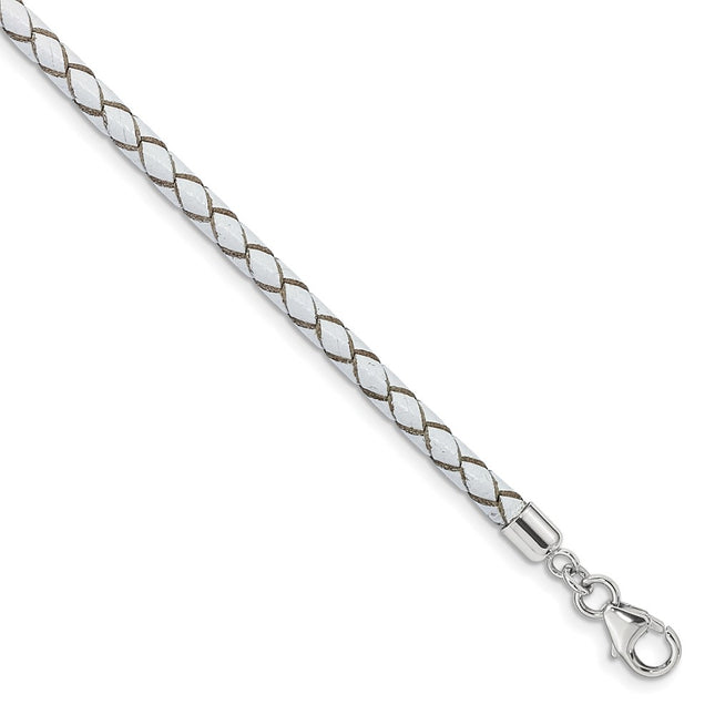 Sterling Silver Bracelets Style QRS4049WHT - Classique Jewelry Inc.