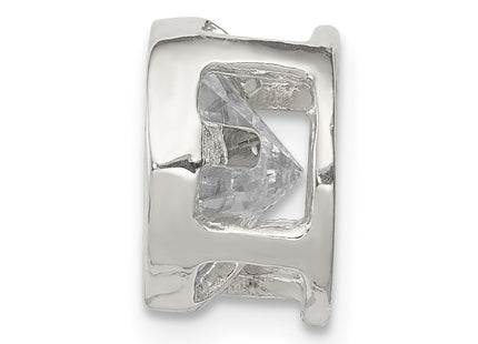 Sterling silver cubic zirconia chain, alternate view