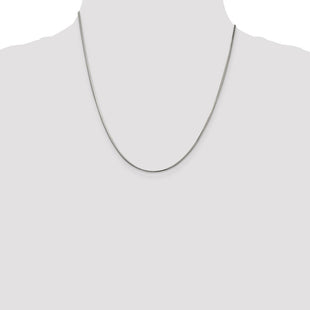 Sterling Silver Diamond-cut Flat Snake Chain (Style QSF160-20)