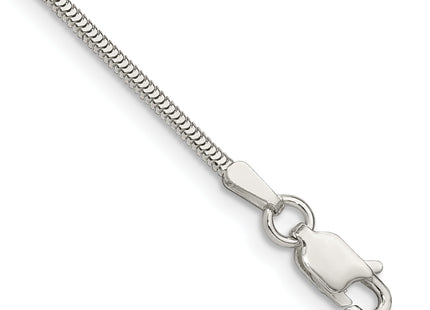 Sterling Silver Diamond-cut Flat Snake Bracelet