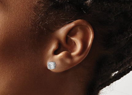 Sterling Silver Earrings Style QSH105 - Classique Jewelry Inc.