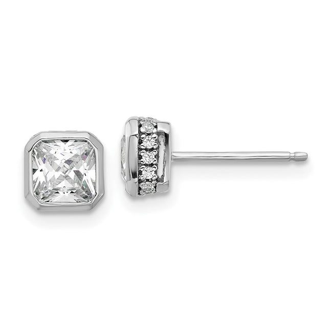 Sterling Silver Earrings Style QSH105 - Classique Jewelry Inc.