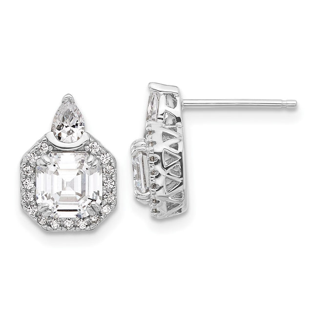 Sterling Silver Earrings Style QSH107 - Classique Jewelry Inc.