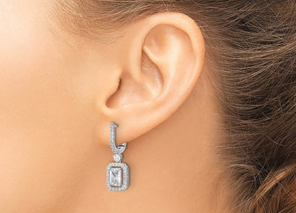Sterling Silver Earrings Style QSH108 - Classique Jewelry Inc.