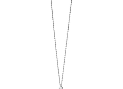 Sterling Shimmer Sterling Silver Rhodium-plated CZ 25 Stone with extender Teardrop Necklace
