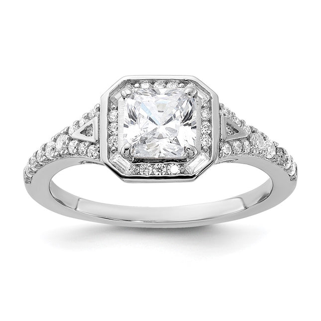 Sterling silver cubic zirconia ring