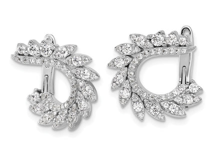 Sterling Silver Earrings Style QSH131 - Classique Jewelry Inc.