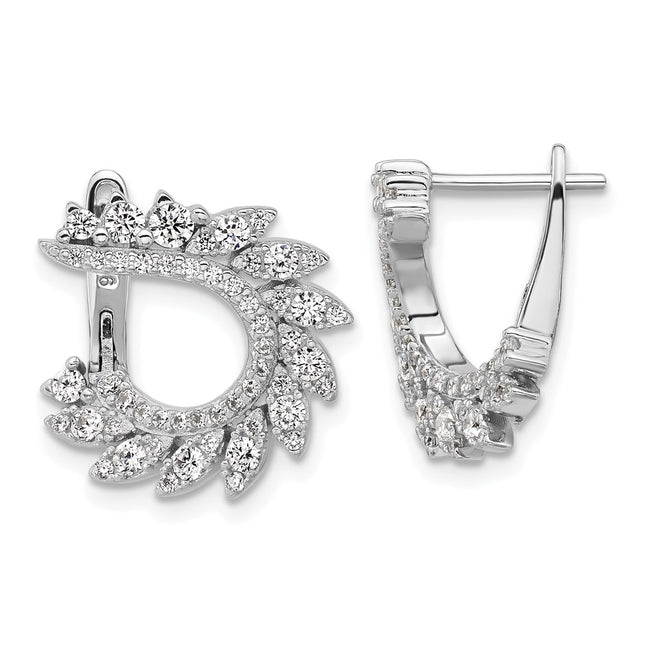 Sterling Silver Earrings Style QSH131 - Classique Jewelry Inc.