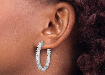 Sterling Silver Earrings Style QSH136 - Classique Jewelry Inc.