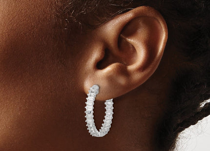 Sterling Silver Earrings Style QSH137 - Classique Jewelry Inc.