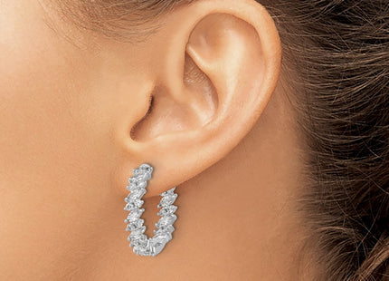 Sterling Silver Earrings Style QSH138 - Classique Jewelry Inc.