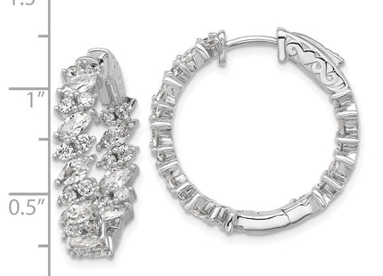 Sterling Silver Earrings Style QSH138 - Classique Jewelry Inc.