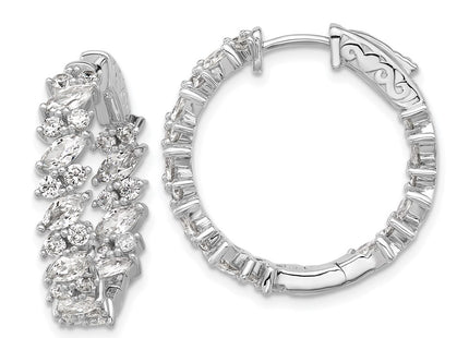 Sterling Silver Earrings Style QSH138 - Classique Jewelry Inc.