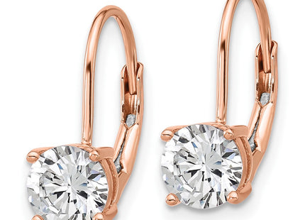 Sterling silver cubic zirconia drop earrings, alternate view