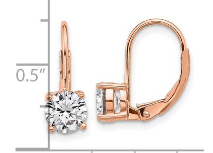 Sterling silver cubic zirconia drop earrings, further view