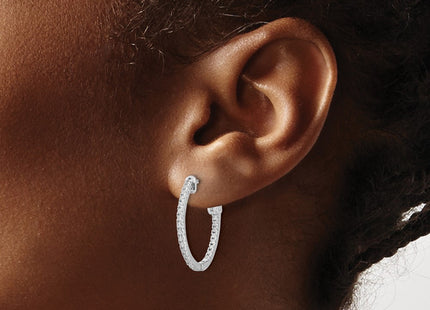 Sterling Silver Earrings Style QSH140 - Classique Jewelry Inc.
